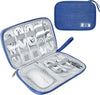 Electronics Travel Organizer,Portable Waterproof Electronic Travel Storage Bag for Small Charging Cord Storage,Charger,Small Electronics,SD Card etc,for Travel,Business -Navy Blue