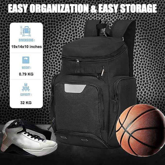 LARIPOP Basketball Backpack Bag with Ball Compartment Ventilated Shoe Compartment for Men Youth Soccer Volleyball Training