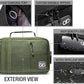 HELMET HEAD Smell Proof Bag with Lock, Water Repellent Large Stash Box for Mason Jars and Containers. Includes 2 Bags and Metal Tray (Herb Green)