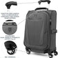 Travelpro Maxlite 5 Softside 2pc Set Expandable Carry On Luggage with 4 Spinner Wheels/Soft Underseat Tote, Lightweight Suitcase, Men and Women, Shadow Grey