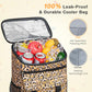 Cooler Backpack Soft Insulated Leak Proof 30 Cans Insulated Backpack Cooler Portable Picnic Camping Beach Hiking BBQ Lunch Backpack for Men and Women -Leopard Print