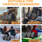 Waterproof Duffel Bag, 50L Roll-top Motorcycle Dry Bag with Air Valve & Quick-fixed Straps, Travel Duffle Bags for Kayaking Paddle Boarding Rafting Boating Camping Riding Fishing - Grey