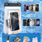Large Waterproof Phone Pouch - [Oversized] [Floating] Waterproof Pouch for iPhone Galaxy Google and More, IPX8 Waterproof Dry Bag for Beach Vacation Belongings Black