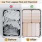 Veken 6/9/11 Set Compression Packing Cubes for Travel Essentials,Compressible Expandable Large Luggage Suitcase Organizer Bags for Clothing,Durable Space Saver Storage Bags(Beige)