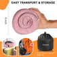Travel Pillow - Hooded Neck Pillow Airplane Memory Foam Filling for Plane, Office, Cars Sleeping, Road Trip, Long Flights, Portable Plane Accessories, Includes Eye Mask & Earplugs (Red)