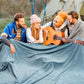 PHF Oversized King Fleece Blanket 120"x120", No Shed No Pilling Big Soft Blanket, Extra Large 10'x 10' Lightweight for Bed, Sofa Travel and Camping, Suitable for All Season, Dusty Blue