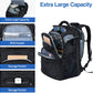 KROSER TSA Friendly Travel Laptop Backpack 18.4 inch XXXL Gaming Backpack Water-Repellent College Daypack Business Backpack with RFID Pockets & USB Port for Men/Women-Black - Roamly