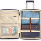 Virtuosa Hardside 21 Inch Carry On Luggage - Airline Approved with 360° Spinner Wheels, RightHeight™ Adjustable Handle - Zippered WetPak™ - TSA Lock - Expandable Light Polycarbonate Shell - Navy