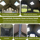 Large Luxury Inflatable Camping Tent, Technology Cotton Canvas Tent for 4-6-8-10-12 People | Breathable and Waterproof Tent with Skylight and Stove Jack, Suitable for Family Camping of 12 ㎡