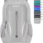 ZOMAKE Ultra Lightweight Packable Backpack 25L, Foldable Hiking Backpacks Water Resistant Small Folding Daypack for Travel(Sliver Grey)