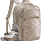 BAGSMART 30L Travel Backpack, 15.6 Inch Carry On Backpack Flight Approved, Personal Item Travel Bag, Water Resistant Weekender Bag Daypack, Camel