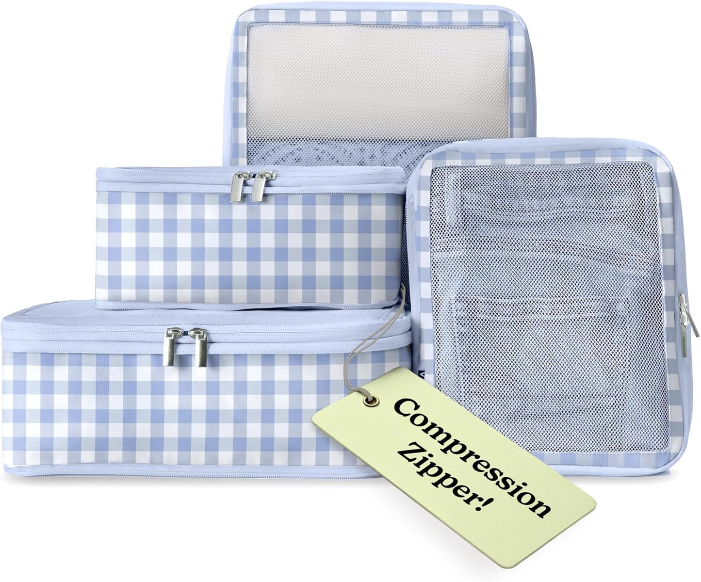Vandel Space-Saving Compression Packing Cubes for Women, Men, Compressible Carry On Suit Case Organizer Luggage Packing Cubes for Travel Organizer Bags for Luggage and Backpacks, Suitcase Cube - Roamly