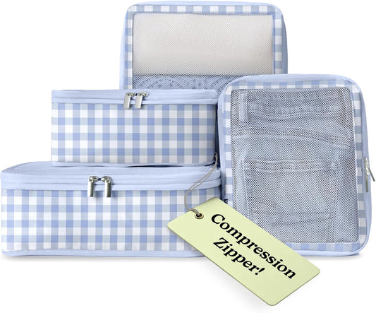 Vandel Space-Saving Compression Packing Cubes for Women, Men, Compressible Carry On Suit Case Organizer Luggage Packing Cubes for Travel Organizer Bags for Luggage and Backpacks, Suitcase Cube - Roamly