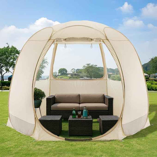 Alvantor Pop Up Screen House Gazebo with Mosquito Netting, Instant UV Resistant Sun Shelter for Patio & Backyard, Portable Canopy Tent for 2-10 Person