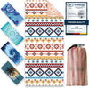 Beach Towels Oversized - 71"x 39" 250GSM Microfiber Beach Towels for Adults, Lightweight Quick Dry Absorbent Compact Sand Free Beach Towel for Swimming Pool, Camping, Yoga, Travel(Boho)