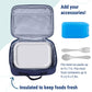 Wildkin Kids Insulated Lunch Box – Durable and Reusable for School & Travel - Whale Blue