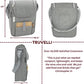 Truvelli Insulated Wine Tote Bag: Portable 2 Bottle Cheese Waterproof Black Canvas Carrier Picnic Kit - Stopper Attachment, Plus Wooden Charcuterie Board