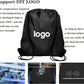 10Pcs Black Drawstring Backpack Bags Sack Pack Cinch Tote Sport Bulk Storage Polyester Bag for Gym Traveling
