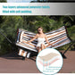 TegerDeger 12FT 2 Person Hammock Large Hammock 450LB Capacity with V Shaped Hardwood Spreader Bar & Nylon Rope for Outside, Patio, Garden, Backyard, Beach, Poolside - Coffee Stripes