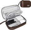 Travel Cable Organizer Bag Pouch Electronic Accessories Carry Case Portable Waterproof All-in-One Storage Bag for Cable,Charger, Phone, Hard Drive，SD Card-Coffee