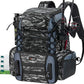 Piscifun Fishing Tackle Backpack with Rod Holders & 4 Tackle Boxes, 42L Outdoor Fishing Bag with Waterproof Rain Cover