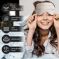 BOKOR Adjustable Silk Sleep Eye Mask for Women and Men, Luxury Mulberry Silk Eye Cover, Light-Blocking Improve Sleep Quality,with Travel Bag - Champagne