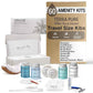 Terra Pure White Tea & Coconut Amenity & Accessory Kit |1oz Travel Size Shampoo, Conditioner, Lotion, Body Wash, 2 Cleansing Bars, Shave & Dental Sets, Make-Up Remover Wipes, & Vanity Kit | 60 Boxes