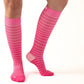 Medical Grade Compression Socks for Men & Women 15-20 mmHg by OrthoSleeve (Pink w/Stripes, X-Large)