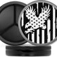 Metal Pouch Can | Metal Container | Slim EDC Pocket Tin | Airtight & Moisture-Resistant | Compact Daily Organizer | Pill Case & Travel Tin | Father’s Day Gift for Dad | (American Flag, Black, Tall)