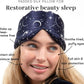 DROWSY Silk Sleep Mask. Face-Hugging, Padded Silk Cocoon for Luxury Sleep in Total Darkness. (Cosmic Energy)