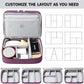 mygreen Electronics Travel Organizer Storage Bag, Double Layer Universal Traveling Gear Accessories Carrying Cover Pouch for iPad Mini Cables Phone Chargers Adapter Flash Hard Drive and More Purple