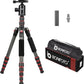BONFOTO B690C Lightweight Carbon Fiber Portable Tripod Compact Travel Camera Tripod Monopod with 360 Degree Ball Head,1/4" Quick Release Plate and Carry Bag for DSLR Cameras