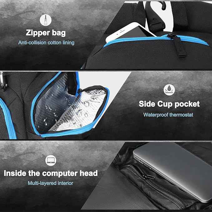 LARIPOP Basketball Backpack Bag with Ball Compartment Ventilated Shoe Compartment for Men Youth Soccer Volleyball Training