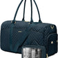 Weekender Travel Duffle Bag for Women - Carry on Bag with Shoe Compartment Overnight Bags with Toiletry Bag Wet Pocket Weekend Traveling Yoga Gym Hospital Bags for Labor and Delivery Blue