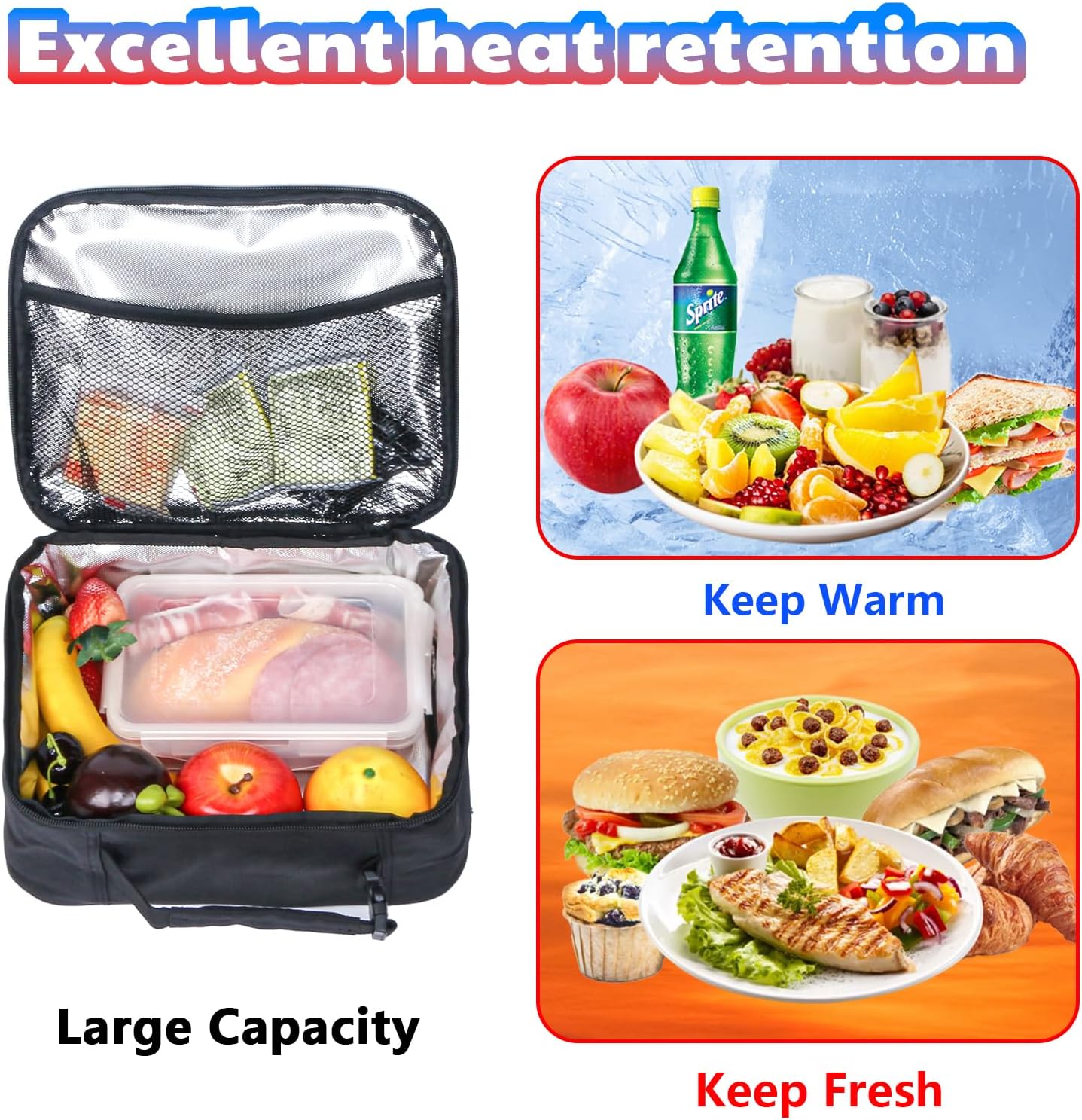 Hap Tim Insulated Lunch Bag for Boys, Reusable Lunch Box for Women & Men, Lunchbox for Girls, Portable Lunchbag（18654-YX）