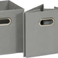 Household Essentials 84-1 Foldable Fabric Storage Bins | Set of 6 Cubby Cubes with Handles | Gray