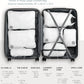 Large Compression Packing Cubes for Travel-Packing Cube Luggage Organizers 7 Piece Set for Checked Luggage-Ultralight, Expandable/Compression Bags by TRIPPED Travel Gear (White/Grey) - Roamly