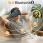 Bluetooth Sleep Mask, 2 in 1 Bamboo Cotton 3D Sleeping Headphones for Side Sleepers Sleep Mask with Timming Setting, Blackout Eye Mask for Sleeping Travel Meditation Men Women