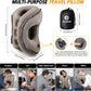 Inflatable Travel Pillow,Multifunction Travel Neck Pillow for Airplane to Avoid Neck and Shoulder Pain,Support Head,Neck,Used for Sleeping Rest, Airplane and Home Use,with Eye Mask, Earplugs,Gray