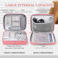 FYY Electronic Organizer, Extra Large Travel Cable Organizer Bag Pouch Portable Waterproof Double Layers All-in-One Storage Bag for iPad, Cable, Power Bank, Laptop Charger for Office/Home, Pink