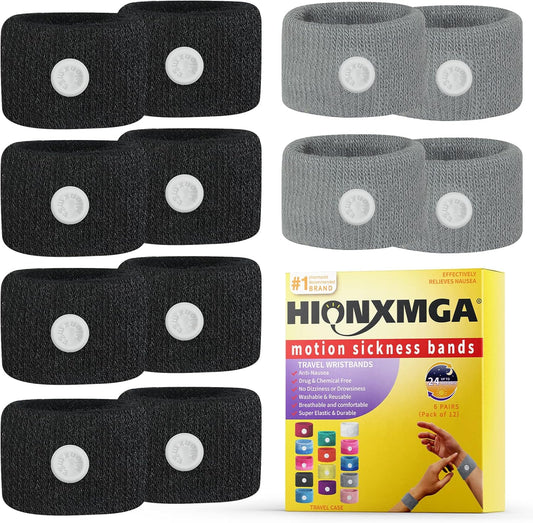 Motion Sickness Bands/Acupressure Nausea Wristband for Nausea,Sea Sickness Wristbands for Natural Relief of Morning Sickness,Dizziness, Motion Sickness(Car, Sea, Flying Travel Sickness)
