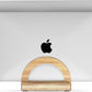 Kothar Premium Wood Vertical Laptop Stand - Adjustable Dual Slot Bamboo Holder for MacBook, Dell, HP, and More | Space-Saving Desktop Organizer | Eco-Friendly, Sleek & Durable Design