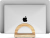 Kothar Premium Wood Vertical Laptop Stand - Adjustable Dual Slot Bamboo Holder for MacBook, Dell, HP, and More | Space-Saving Desktop Organizer | Eco-Friendly, Sleek & Durable Design