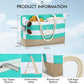YOOLIFE Large Initial Beach Bag Waterproof Tote Zipper Bag Personalized Gifts for Women Her Birthday Travel Beach Essential