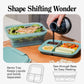 STOJO Collapsible Bento Box, Reusable, Leak-Proof, Microwave & Dishwasher Safe, Premium Lunch Container with Divider – Space-Saving, Transparent Design (Eucalyptus, 6-Cup/1.5L)