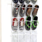 Simple Houseware 24 Pockets - Crystal Clear Over The Door Hanging Shoe Organizer, Gray (64'' x 19'')