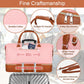 Weekender Bag for Women, Travel Duffel Bag Carry On Overnight Bag with Shoe Compartment Large Nylon Travel Weekend Tote Bag - Roamly