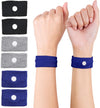 Cozyhealth Motion Sickness Wristband, Anti-Nausea Acupressure Wrist Band for Nausea Relief, Dizziness and Vomiting from Car Boat Flying Travel Sickness (Black/Grey/Dark Blue, 3 Pairs, Large)