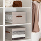StorageWorks Storage Bins with Lid and Clear Window, Fabric Storage Boxes with Lids, Stackable Basket for Shelves, Closet Organizer and Storage Bins, Brown and Beige, Large, 4-Pack