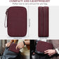 FYY Electronic Organizer, Large Travel Cable Organizer Bag Pouch Electronic Accessories Carry Case Portable Waterproof Double Layers All-in-One Storage Bag for Cable, Cord, Charger, Phone, Wine Red